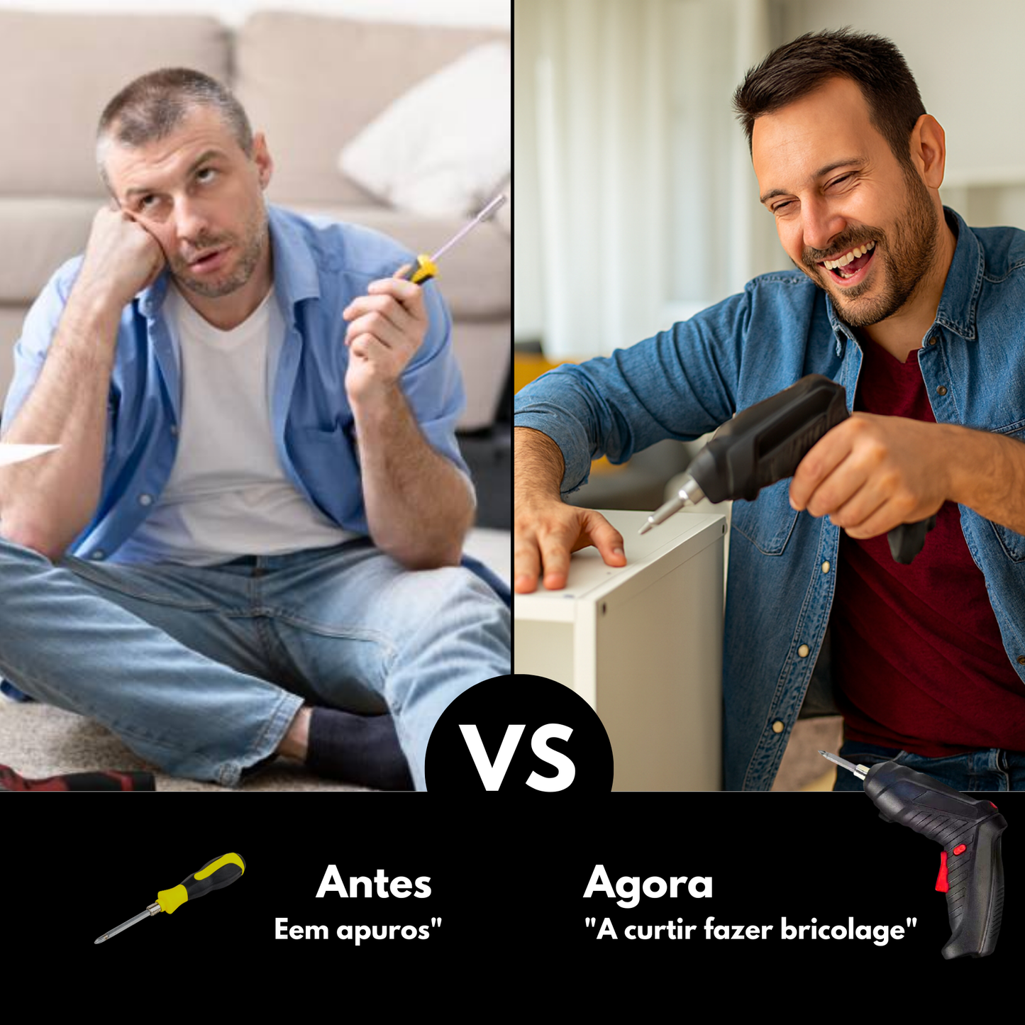 Chave de Fendas Elétrica Recarregável Multifuncional